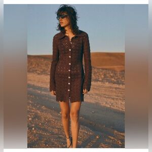H&M | Dresses | Hm Crochet Look Dress Dark Brown Sz Xs | Poshmark H&M | Dresses | Hm Crochet Look Dress Dark Brown Sz Xs | Poshmark